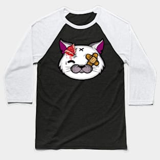 white kitty brain out Baseball T-Shirt